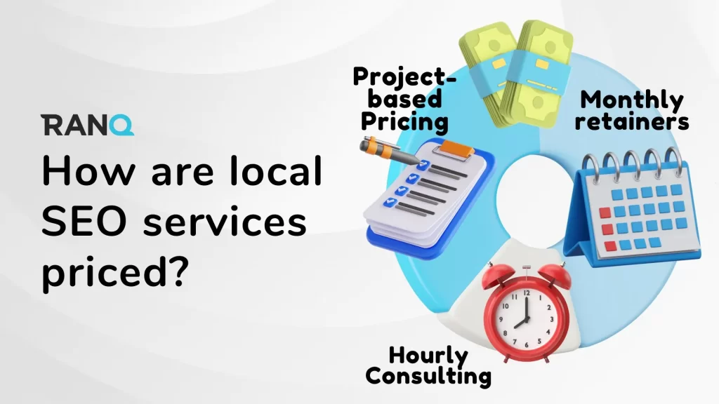 An infographic depicting how local SEO services are priced
